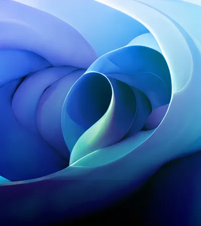 monochromatic-blue-abstract-rose-shape